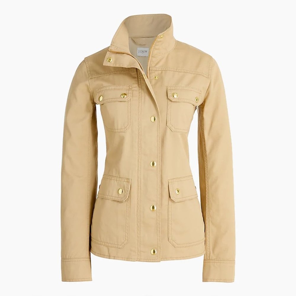 Resin-coated twill field jacket